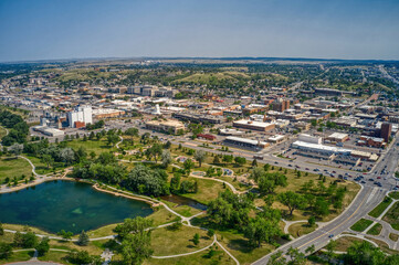 Fototapeta na wymiar Aerial View of Rapid City, South Dakota in Summer