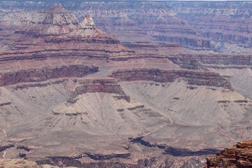 Cliffs Hang Over the Grand Canyon South Rim in Arizona 