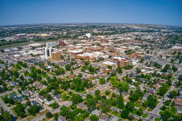 Aerial View of Rapid City, South Dakota in Summer