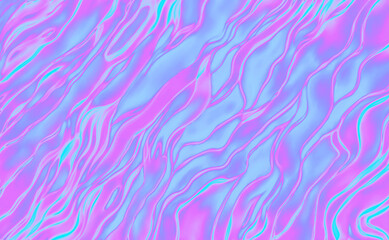 Liquid holographic wavy abstract background.