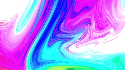 Colorful paint mix with gradient vivid colors