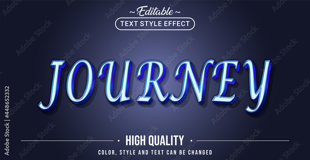 Poster Editable text style effect - Journey text style theme.