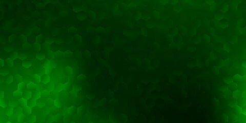 Dark green vector template in a hexagonal style.