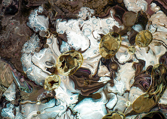 Abstract Colorful Marble Forms for Creative Designs Made with Liquid Acrylic Paint in Motion.