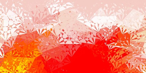 Light Orange vector template with triangle shapes.