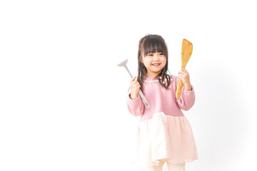 料理をする子供