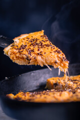 pumpkin pie with sesame seeds