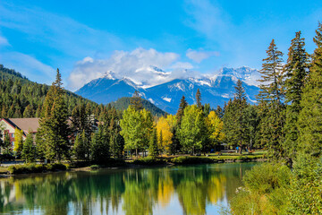 lake and mountains