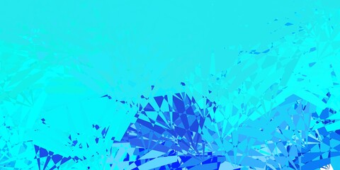 Light BLUE vector background with polygonal forms.