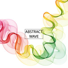 Abstract colored wave.  background. Modern illustration. eps 10