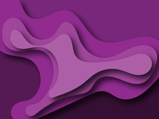  background with purple color paper cut shapes. 3D abstract paper style, design layout for business presentations, flyers, posters, prints, decorations, postcards, brochure cover.