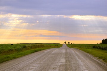 Farm country road