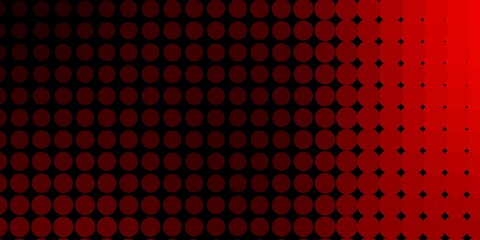 Dark Red vector backdrop with circles.