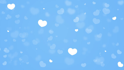 Valentine's day background with hearts. blue background, Illustration