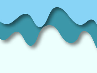 Multicolor paper layers 3D paper with gradient on blue vector background. Abstract paper cut texture for topography website template or smooth origami paper shape concept. eps 10