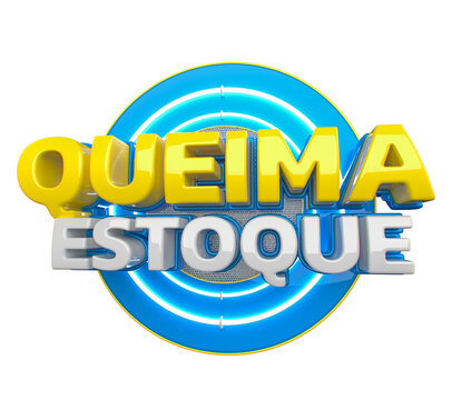 QUEIMA ESTOQUE, SELO 3D PARA VAREJO VENDA E COMERCIO, PARA LIQUIDA&Ccedil;&Otilde;ES LOJAS 