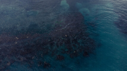 aerial view of the ocean floor