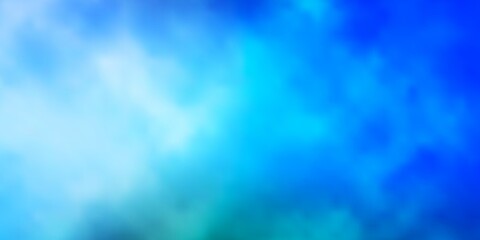 Light Blue, Green vector background with clouds.