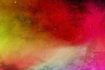 abstract orange holographic rainbow space texture with fantasy colorful pastel surface gradient effect pattern on light.