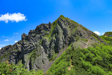 南八ヶ岳　権現岳山頂への道　権現岳西峰
