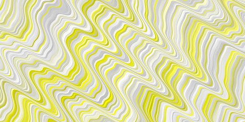 Light Yellow vector background with curved lines.