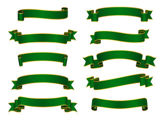 バナーやタイトルに使える光沢のあるリボン