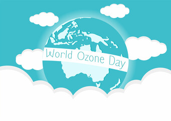 World Ozone Day is Commemorated Every September 16 To Raise Public Awareness About Of The Earth Layer And Protecting Environment. Background Vector Illustration