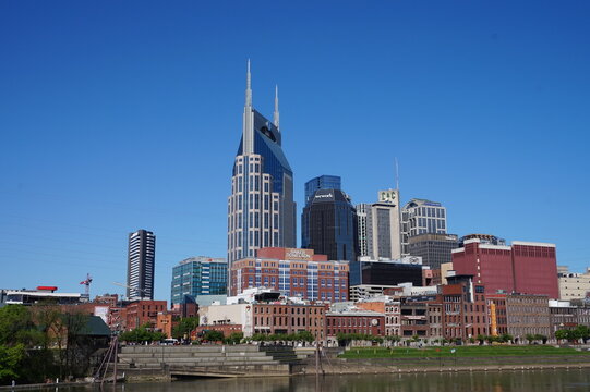 Nashville Skyline On Sunny Day