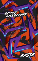 Abstract geometric backgrounds for sports and games. Abstract racing backgrounds for t-shirts, race car livery, car vinyl stickers, etc. Vector background.	
