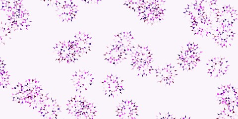 Light purple, pink vector natural backdrop with flowers.