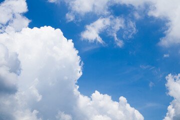 Naklejka na ściany i meble blue sky with white clouds