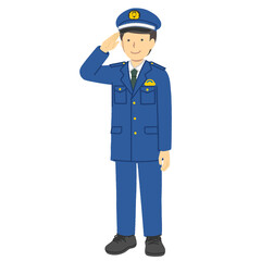 警察官の男性イラスト
