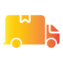 fast delivery flat gradient icon