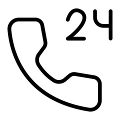 24 hours support line icon