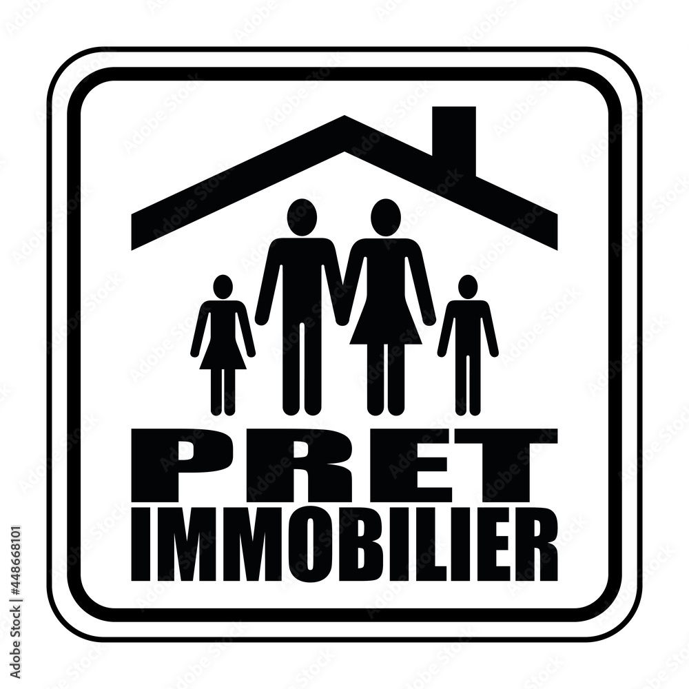 Canvas Prints Logo prêt immobilier.