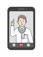 Smartphone (Telemedicine concept ) vector illustration