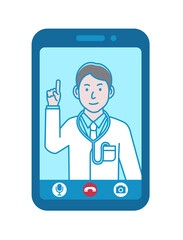Smartphone (Telemedicine concept ) vector illustration