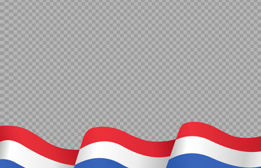 Waving flag of Netherlands isolated  on png or transparent  background,Symbol of Netherlands,template for banner,card,advertising ,promote,vector illustration top gold medal sport winner country