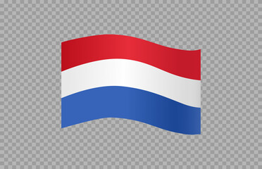 Waving flag of Netherlands isolated  on png or transparent  background,Symbol of Netherlands,template for banner,card,advertising ,promote,vector illustration top gold medal sport winner country