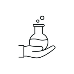 Laboratory icon line style isolated on white background. Vector illustration