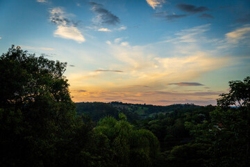 sunset in the mountains