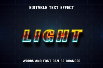 Light text - neon style text effect