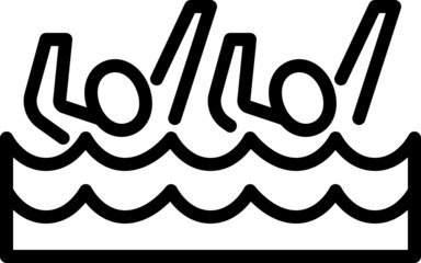 artistic swimming outline icon