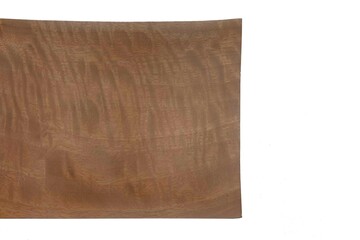 Dark square wooden dish isolated on a white background