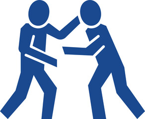 wrestling glyph icon