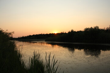 Glow On The Lake, Pylypow Wetlands, Edmonton, Alberta