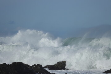 Storm waves on the rocks