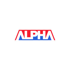 ALPHA negative space, business logo design.