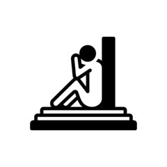 Black solid icon for victims