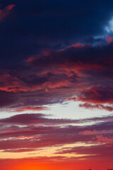 sunset in the sky